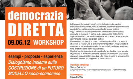 Presentazione Work Shop sulla Democrazia Diretta 9 Giugno 2012 a Milano