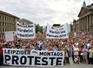Proteste in Germania riforma lavoro Hartz